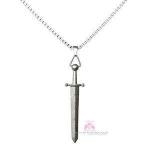 Rustic Sword of the Lord Chain Stainless Steel Word God Spirit Warrior Necklace